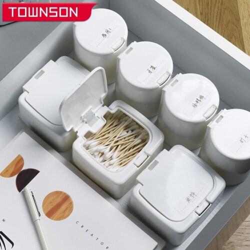 Cotton swab storage box Automatic opening cotton swab box Sundries storage cosmetics jewelry storage box Toothpick Holder
