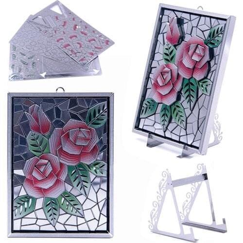 Metal Sculpture The Convenant of Roses Statue Model Assembly Kits 3D Puzzles