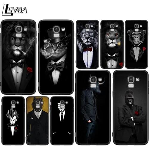 Man Suit Shirt Tie For Samsung Galaxy J2 J3 J4 Core J5 J6 J7 J8 Prime duo Plus 2018 2017 2016 Silicone Phone Cover