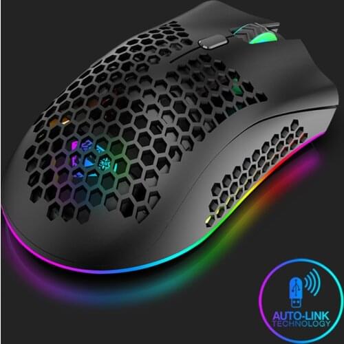 Wireless Mouse Rechargeable Gaming Mouse 2.4GHZ 1600DPI USB Mute Backlight RGB Mice Optional Mouse Computer