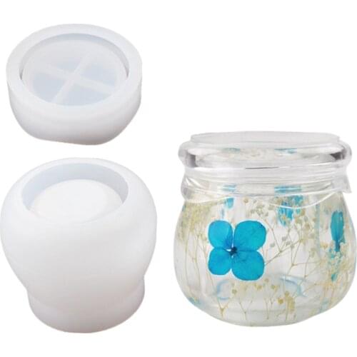 N0HE Resin Tray Mold Resin Round Storage Box Mold Serving Board Silicone Mold