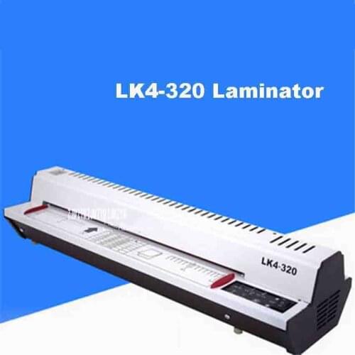 New LK4-320 320mm (A3) photo Laminating Machine, 4 Roller System Photo Laminator 220V/110V 300w Cold Roll Laminator 400mm / min