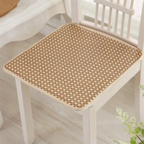 New Summer Cool Rattan Mat Seat Cushion Back Cushion For Home Office Decoration Breathable Dinning Chair Sofa Car Seat Pad
