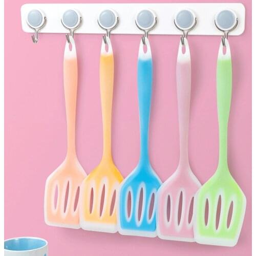 Food Grade Silicone Slotted Turner Nonstick Hollow Design Kitchen Utensils Spatula for Cooking Kitchen Accessories