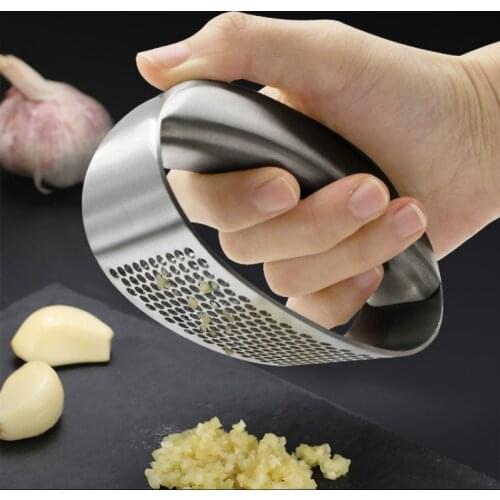 Kitchen Stainless Steel Garlic Press Crusher Home Cooking Vegetables Ginger Squeezer Masher Handheld Ginger Garlic Mincer Tools