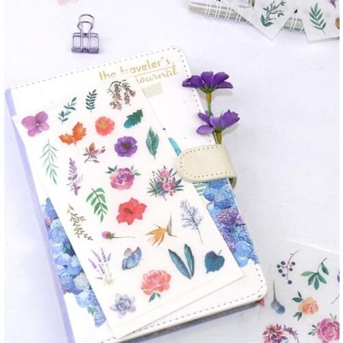 6pc / Bag, Watercolor World Transparent Stickers / Student Stationery Handmade Diary Scrapbook Decorative Stationery Stickers