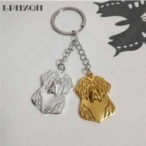Dropship Hot Fashion Dog Jewelry Key Chain Saint Bernard Dog Cute Bag Charm Pendant For Women Men Girls Gift Keyring Jewelry