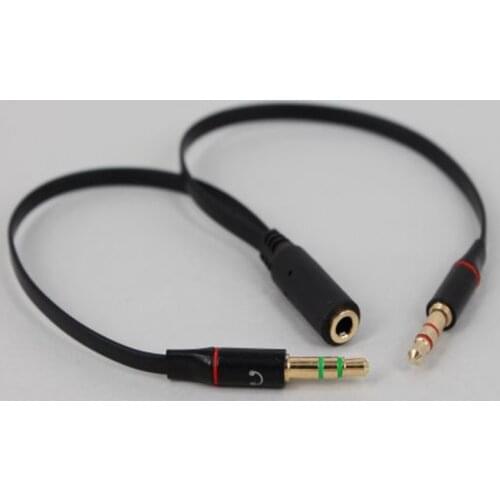 Audio Split Cables 3.5mm Dual 2 Male to Female Plug High Quality Jack Stereo Audio Headset Mic Y Splitter Cable Red/Black/White