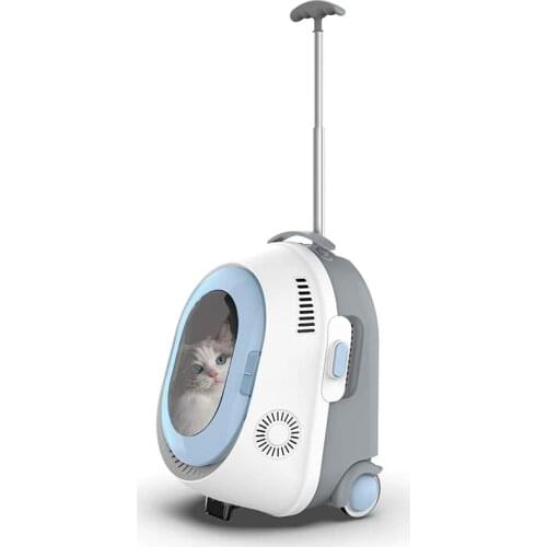 Cat Carrier Backpacks Space Capsule Ventilate Transparent Kitty Rolling Bag Airline-Approved Pet Stroller with Soft Padded