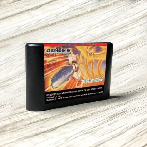 Thunder Force III - USA Label Flashkit MD Electroless Gold PCB Card for Sega Genesis Megadrive Video Game Console