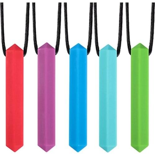 Silicone Chewing Molar Sticks DIY Teething Necklace Accessories Food Grade Silicone Baby Teether Toy Chew Pendant Baby Gift