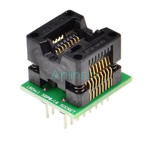 SOIC16 SOIC 16 SOP16 TO DIP16 programmer adapter socket Body Width 3.8MM 150MIL IC SOCKET CONVERTER test chip