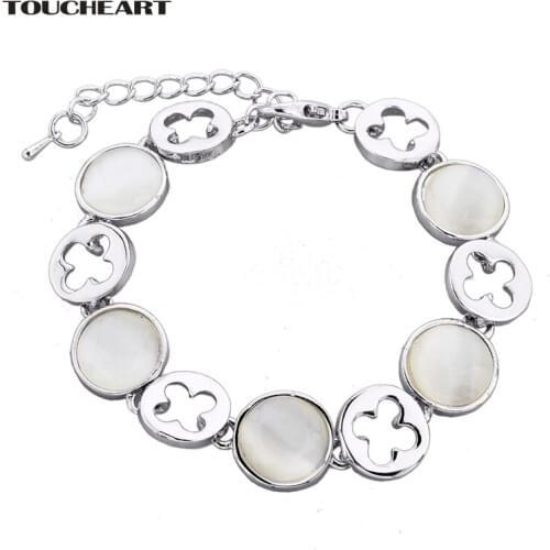 TOUCHEART Adjustable Stainless Steel Bracelet Bangles Charm For Women Silver Luxury Brand Jewelry friendship Bracelets SBR140210