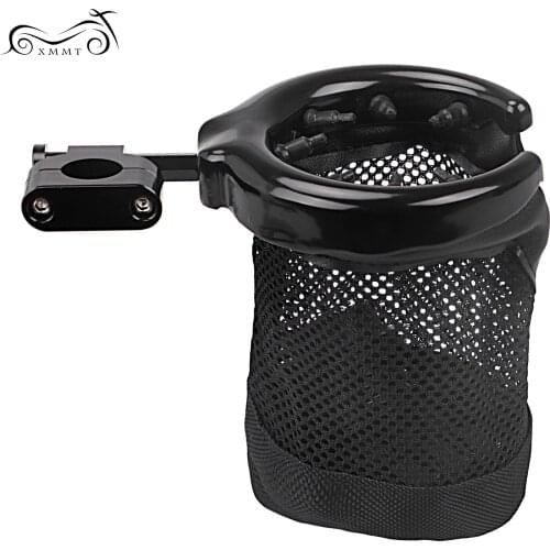 Universal Motorcycle 7/8" 22mm Handlebar Cup Holder Metal Drink Basket For Honda Kawasaki Suzuki Harley Custom Dyna Fat Bob