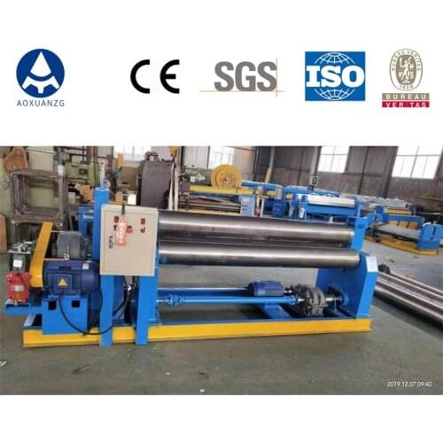 W11-8x2000 Semi-automatic Electric Metal Plate 3 Rollers Bending Machine Metal Plate Roller