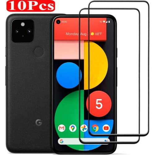 10Pcs Full Cover Tempered Glass For Google Pixel 6 5 4 3 2 1 Full Glue Screen Protector On Google Pixel 4a 5g 3a 3aXL 3XL 2XL XL