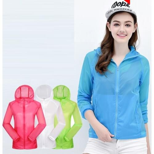 Women Sun UV Protection Golf Jacket Hooded Long Sleeve Jackect Coat Ladies Outdoor Waterproof Sports Coats D0688