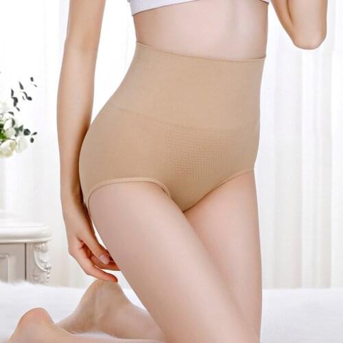 Women Girls Seamless Panties Tummy Control Briefs Honeycomb Underwear One Size
