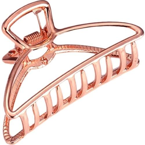 Large alloy Rose Color Black Hair Claws Hair Clips Girls Hairpins Crab Claws Hair Jewelry for Women Grips Accessories 2020