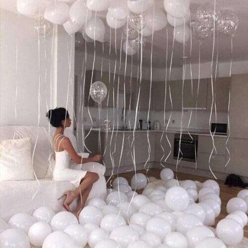 100/50pcs Matte White Latex Balloons Birthday Wedding Party Decorations Air Helium Ballons Kids Baby Shower Gifts Baloons