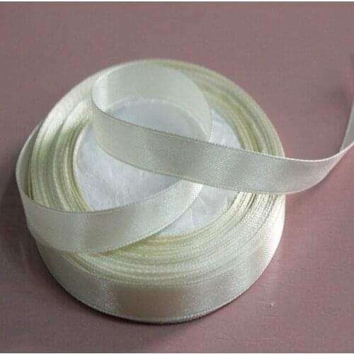 3/8"10mm Rice white Satin Ribbon For Hairbow DIY Party Decoration, 25Yards/Roll