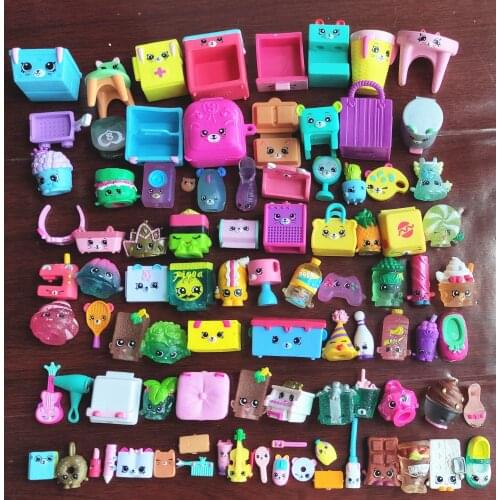 5/10/15/pcs/No Repeats shopkinees Fruit Candy Dolls Action Figure Kid Girls Gift Playing Shopping Family Toys Mixed Seasons