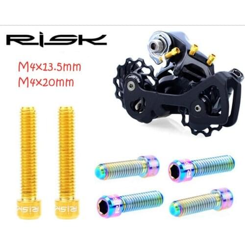 5pcs/3pcs Titanium Alloy M4x13.5/20 MM Mountain Bike Derailleurs Front Dial After Dial Limit Location Screw H/L Tension Bolt