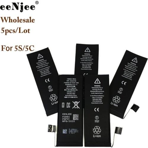 5Pcs Battery For Iphone 5s 5c Li-Polymer Replacement Original Quality 0 Cycle 12 Months Warranty 500 Times Life