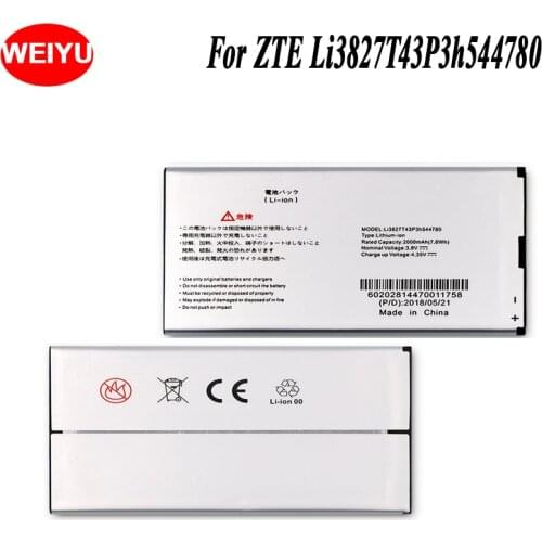 WEIYU 2000mAh Hight Capacity For ZTE Li3827T43P3h544780 Phone Battery For ZTE Li3827T43P3h544780 3.8V Replacement Batteries