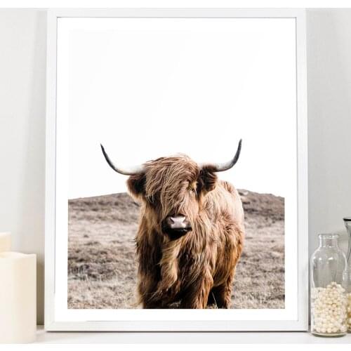 Animal Buffalo Diamond Painting Brown Highland Cow Bull Wall Art Living Room Decoration Mosaic Picture Cross Stitch Home Decor