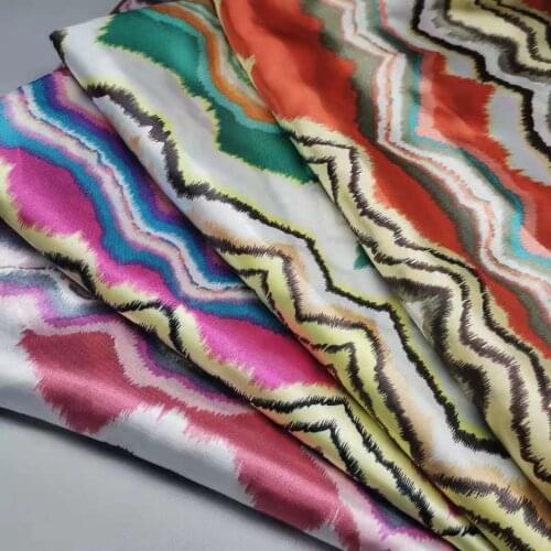 Satin Ribbon craft Soft Satin fabric DIY Lining Cosplay Material Weave Printed glossy Poly Charmeuse Fabric