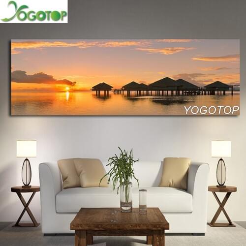 Large diy diamond painting cross-stitch Tableau Sunrise Natural Landscape 5D Full Mosaic diamond embroidery Home Decor YY2661