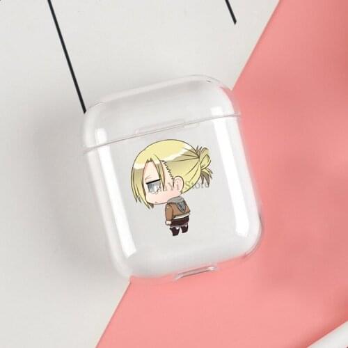 Cute Annie Attack on Titan Cases For Apple AirPods 1 2 Case Clear Wireless Bluetooth Earphone Case Protective Shell