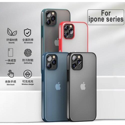 Phone Case Shockproof Armor Matte Case For iPhone 12 Pro Max iPhone 12 Mini Luxury Silicone Bumper Clear Hard
