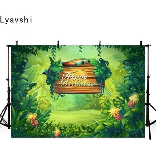 Lyavshi tropical jungle photography background children birthday dessert table decoration photo photography background