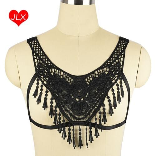 JLX.HARNESS Bohemian Black harness lingerie Shoulder Belt Honeymoon Bondage Lingerie Erotic Cage Body Harness Lingerie
