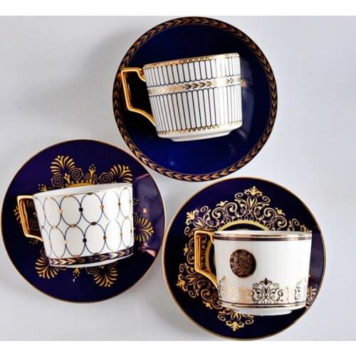 Ceramics Afternoon Tea Coffee Cup Suit Originality China Gold Hold Coffee Cup Gift Cup And Saucer