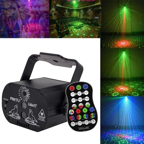 Mini RGB Disco Light DJ LED Laser Stage Projector red blue green Lamp USB Rechargeable Wedding Birthday Party DJ Lamp