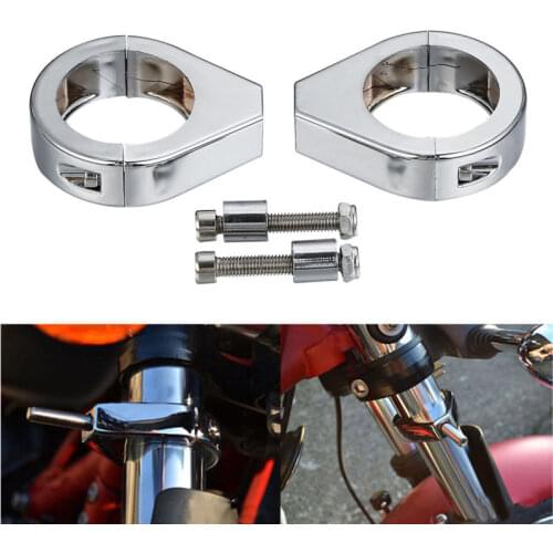 Motorcycle 41mm Fork Clamps Turn Signal Mount Bracket For Harley Softail Fat Boy Cross Bones Softail Springer Night Train
