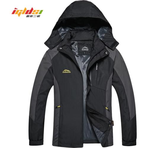 Mens Waterproof Bomber Jacket 2020 Spring Autumn Tourism Windbreaker Jacket Male Raincoat Windproof Hooded Coats Plus Size 4XL