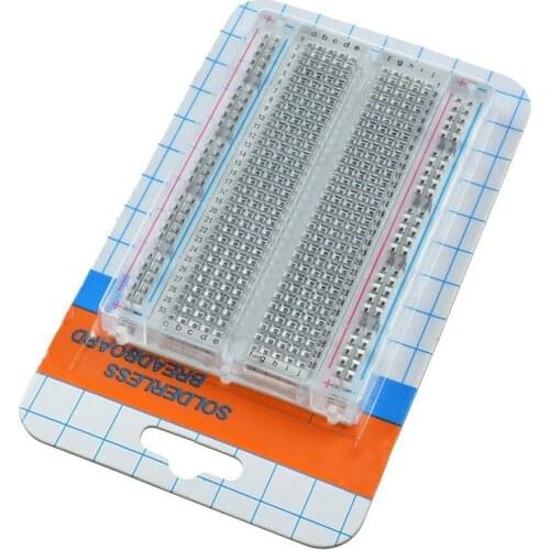 New Mini Solderless Breadboard Transparent Material 400 Points Available DIY