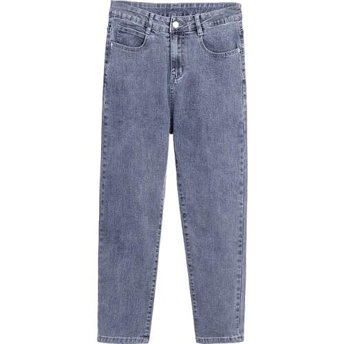 New Woman Jeans Velvet Thickening Harem Pants Loose Mid Waist Wide Leg Ankle Length Winter Thin Pants