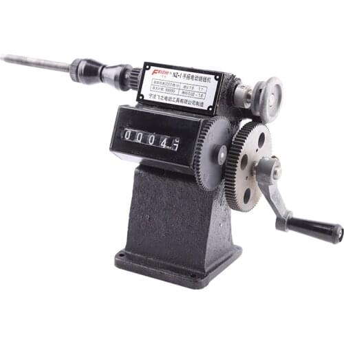 NZ-1 Hand Crank Electric Electronic counting Winding Machine Home Stranded wire Count Cast iron Body Plastic Mechanical Counter