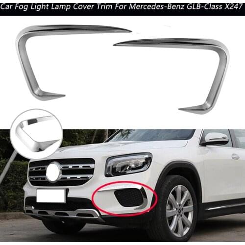 Car Front Fog Light Lamp Cover Decoration for Mercedes-Benz GLB-Class X247 2019 2020