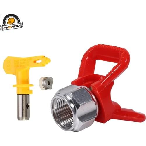 PHENDO Airless spray tips & tip guard suit for High Pressure spray gun, spray Guide, airless paint sprayer Seat nozzle set
