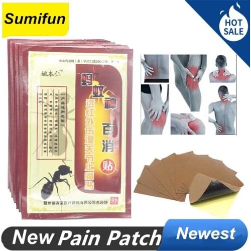 104 Pcs / 13 Bags Pain Relief Patch Back Neck Muscle Arthritis Black Ant Chinese Traditional Medical Plaster ain Relief Stickers