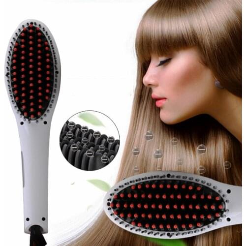 LED display straight steam hair straight for women hair comb ceramics Electric Hair Styling Brush Ionic Hair Straightener Brush
