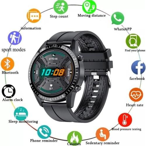 I9 Smart Watch Men 1.3 inch Full Touch Screen Sport Fitness Watch Heart Rate Monitor Call Reminder IP67 Waterproof For Android