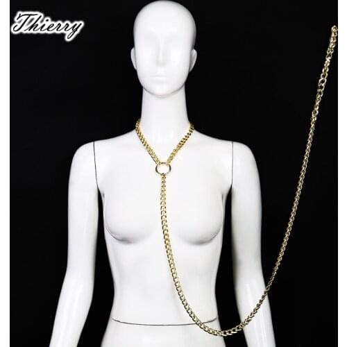 Thierry Bdsm metal neck Collar with Chain bdsm Slave Collars Women Bondage Collar Sex Toys For Couples Adults Sex Restraints