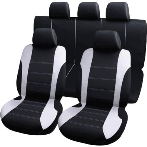 9 pieces/set car seat cover front and rear seat universal set car shape interior accessories airbag compatible seat cover